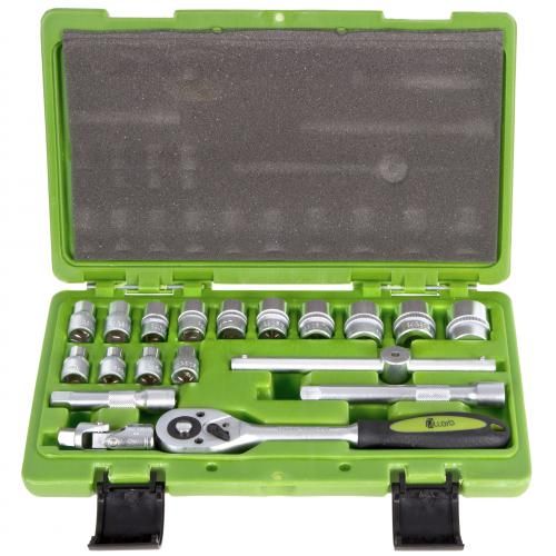 Набір головок 3/8", 19 предметів Alloid. 6-22 мм.