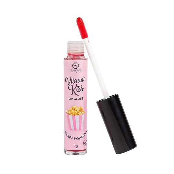 Блиск для губ з ефектом вібрації - Secret Play Sweet Popcorn Lip Gloss Vibrant Kiss sexstyle