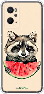 Чохол на Oppo A96 Єнотик з кавуном "4605sp-2598-2448"