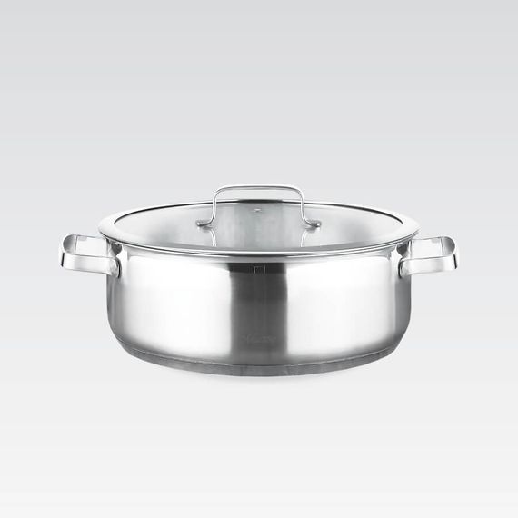 Каструля Maestro MR-3514-22, 2 л, 22 см, з нержавіючої сталі з кришкою, для всіх типів плит