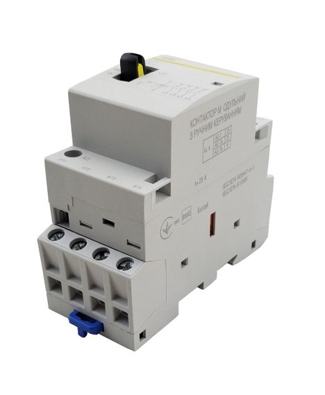 Контактор модульный РК-КМ-2-25-40 25А 230AC 4NO 4р 2мод. с ручным управлением Ny95504656