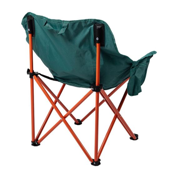 Розкладне крісло туристичне 47х58х70 см на природу для пікніка рибальське крісло з кишенею Зелене | Зображення 2
