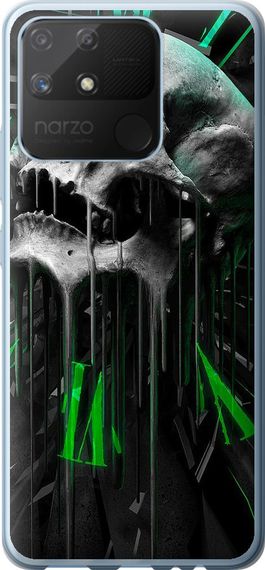 Чехол на Realme Narzo 50A Череп-часы "4100u-2514-17620"