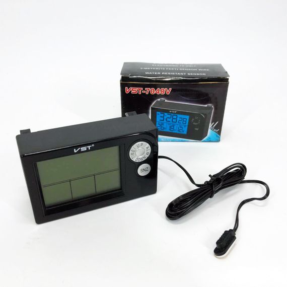 Годинник автомобільний електронні автогодинник VST-7048V для ВАЗ з вольтметром, температурою NI-29 | Зображення 9