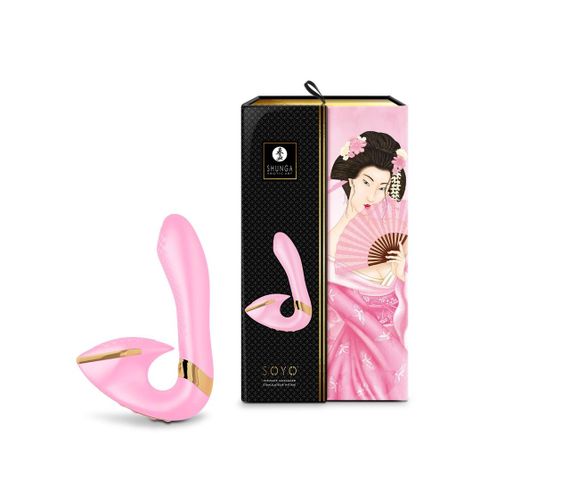 Вагінально-кліторальний вібратор Shunga Soyo Light Pink Sex Aura | Зображення 5