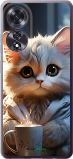 Чохол на Oppo A60 4G Білий кіт "5646u-3702-2448"