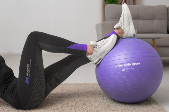 Мяч для фитнеса (фитбол) Павер систем PS-4011 Ø55 cm PRO Gymball Purple | Зображення 4