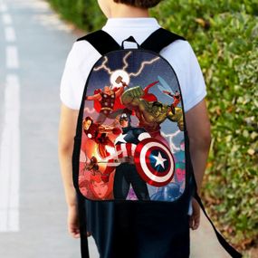 Рюкзак детский Супергерои мстители марвел, 34х27см,городской ранец для мальчика с принтом (00418)