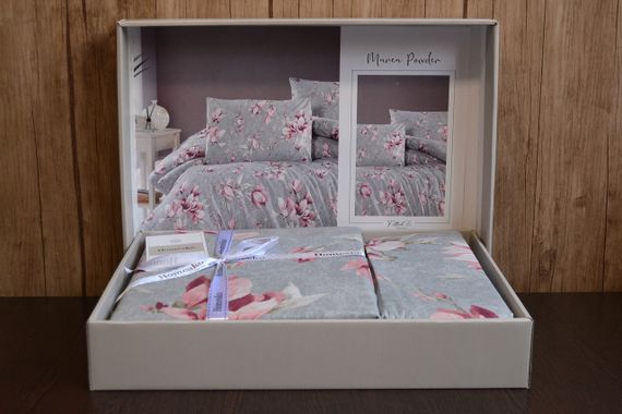 Постільна білизна First Choice Homesko Ranforce сімейний 160 х 220 см Marea Powder | Зображення 1