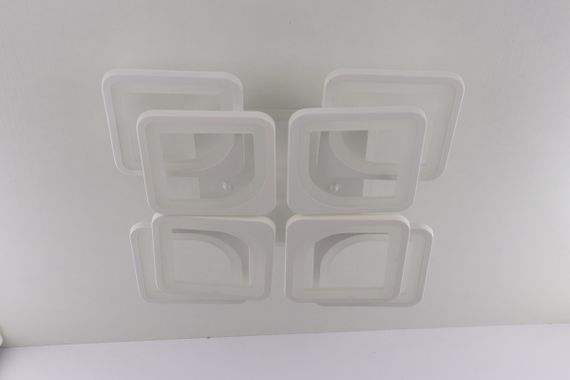 Люстра світлодіодна стельова LED світильник для квартири на стелю лед з пультом 25595 Білий 11х43х43 см. | Зображення 7