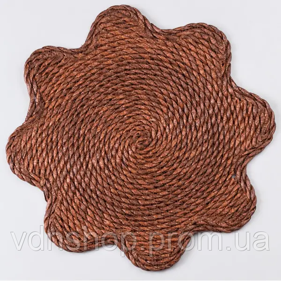 Серветка сервірувальна на стіл Ø38 (см) під тарілки і столові прибори Коричневий HP-35-1BR