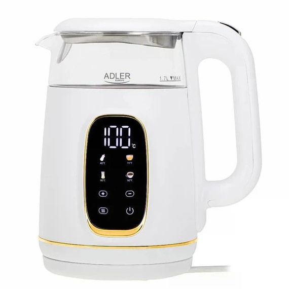 Електрочайник Adler AD 1305 white silver 1.7 л білий | Зображення 3