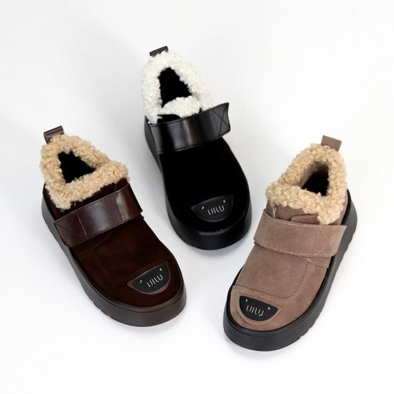 Молодежные дизайнерские зимние автоледи натуралки с опушкой цвет Горький Шоколад | Зображення 2