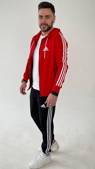 Костюм adidas з капюшоном червоний