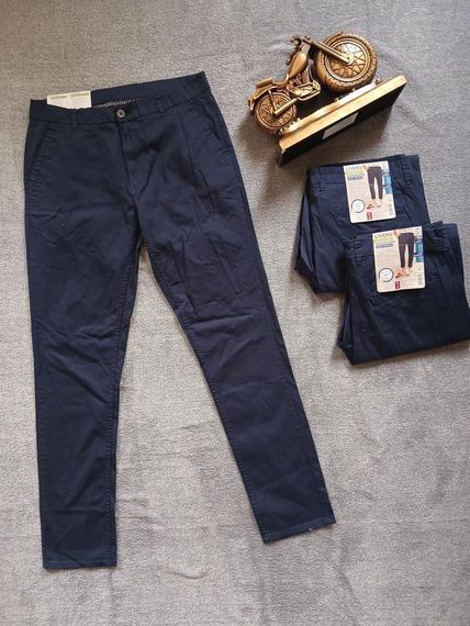 Мужские брюки чинос Livergy, Tapered Fit, темно-синие р. 32