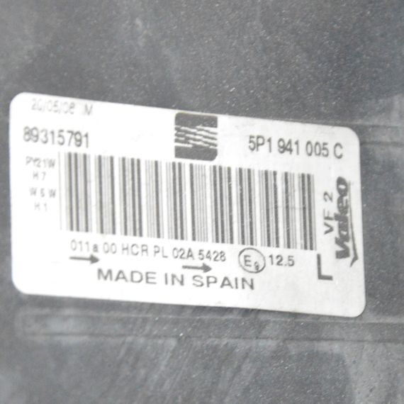 Фара ліва Seat Altea 2004-2015 Фара передня ліва Сеат Альтеа 5P1941005C | Зображення 6