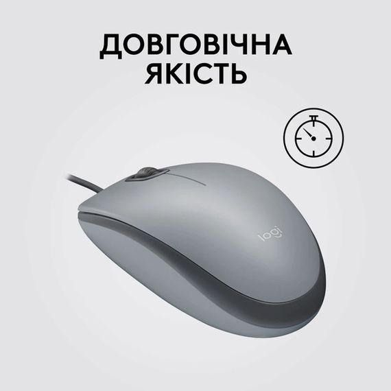 Миша Logitech M110 Silent-MID GRAY-USB-AKOYA | Зображення 8