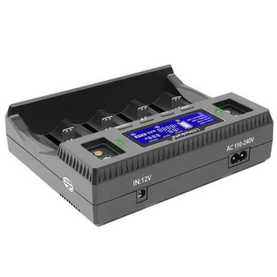 Зарядное устройство на 4 аккумулятора с индикатором заряда от сети LiitoKala Lii-D4XL Черное