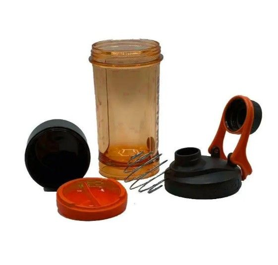 Шейкер спортивний з контейнером Casno 600 мл KXN-1199 з вінчиком Помаранчевий (KXN-1199_Orange) | Зображення 2