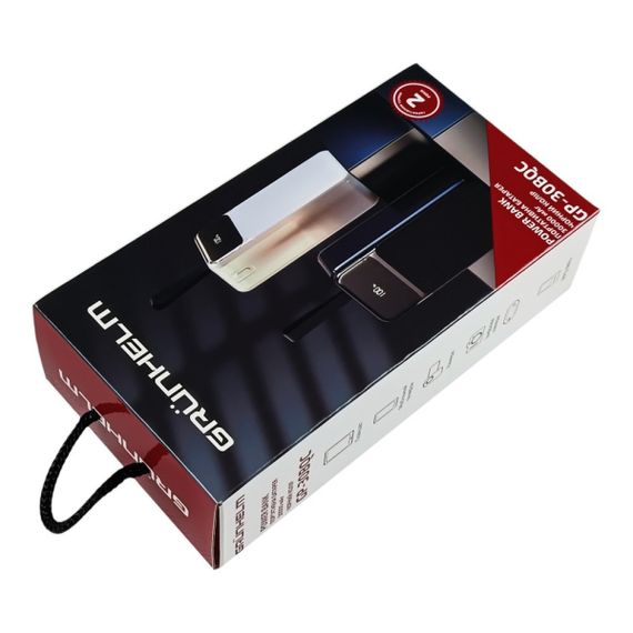 Power Bank - Портативна батарея 30.000 mAh. чорний - GP-30BQC. швидка зарядка 22.5W GRUNHELM | Зображення 5