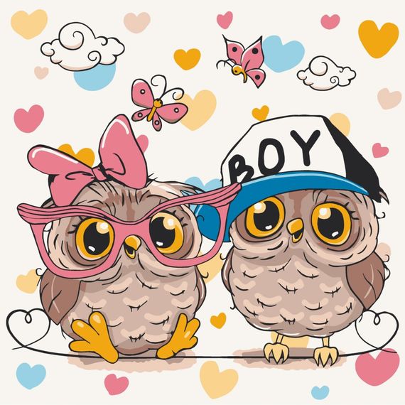 Розпис на полотні  "Пара радять"  Art Craft 15559-AC 30х30 см