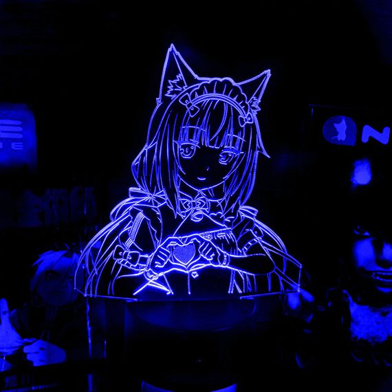 Акриловий світильник-нічник Nekopara синій tty-n001885