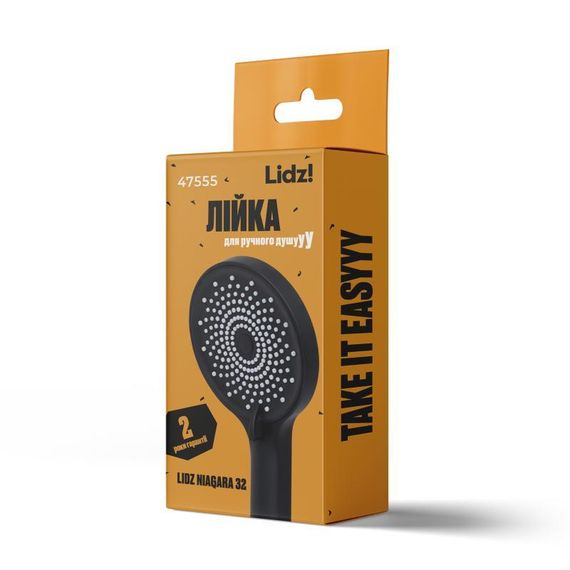 Лейка для ручного душа Lidz Niagara 32 120 мм округлая LDNIA32BLM47555 Matt Black | Зображення 3