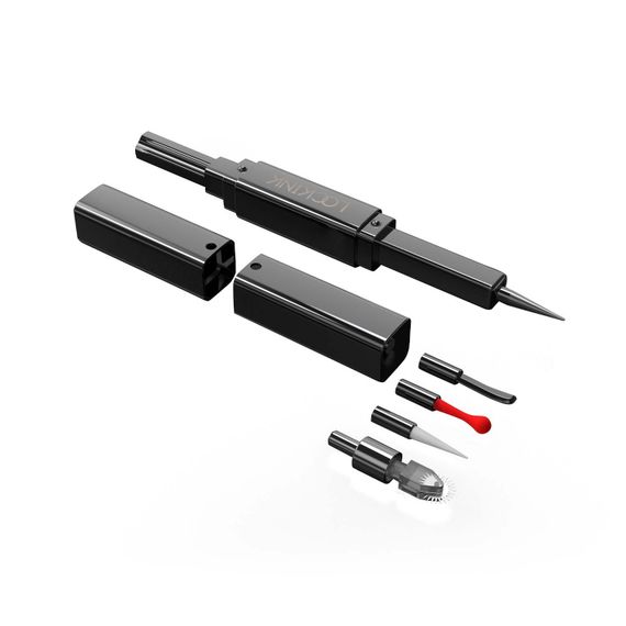 Ексклюзивний тиклер LOCKINK 5-head Flirting Tickler - Grey з п'ятьма насадками | Зображення 4