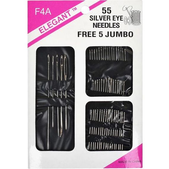 Набор игл для ручного шитья F4A55 в наборе 55 штук