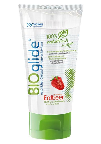 Лубрикант на водній основі BIOglide Erdbeer полуничка 80 мл Sex Aura