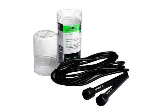 Скакалка PowerPlay 4201 Basic Jump Rope Чорна (2,8m.)