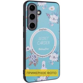 TPU+PC чехол Secret Garden with MagFit для Samsung Galaxy S23 FE Mint