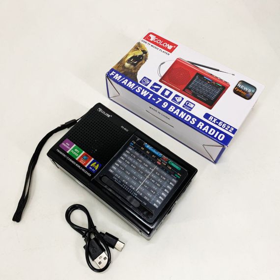 Портативна стовпчик радіо MP3 USB Golon RX-6622. Колір: чорний | Зображення 1