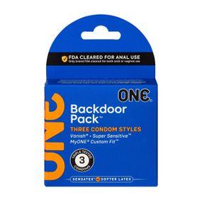 Набор презервативов ONE Backdoor, 3 шт, 3 вида, картонная упаковка sexstyle