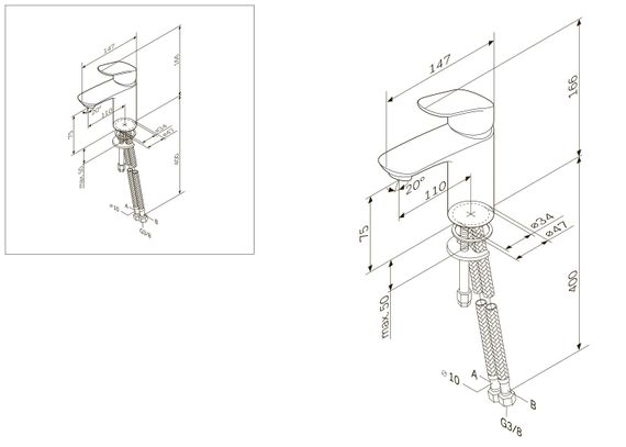 Змішувач для умивальника AM.PM Like F8093000 | Зображення 1