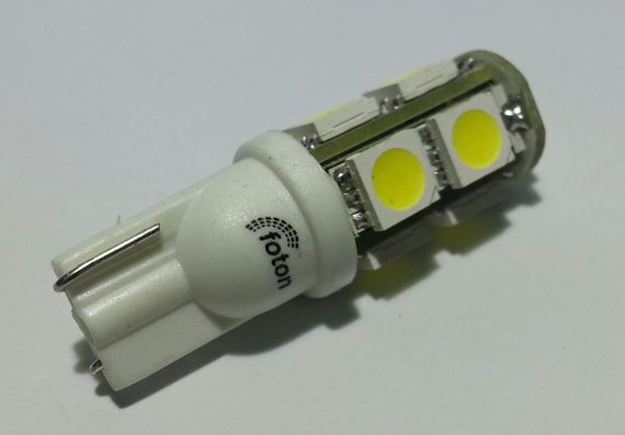 Світлодіодна автолампи T10,білого кольору (WHITE) 9pcs 5050 (Foton)