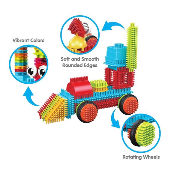 Конструктор HEDGEHOG BUILDING BLOCKS SET PTB41/27384 PICASSO TILES, 41 деталь, в коробці | Зображення 2