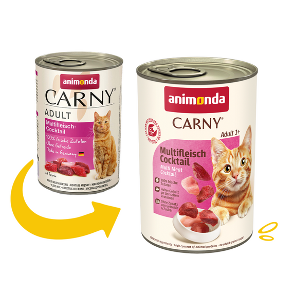 Корм вологий Carny Adult Multi Meat Cocktail для дорослих котів мультим ясний коктейль 400 г | Зображення 1
