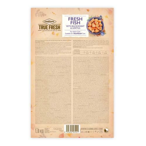 Сухой корм Carnilove True Fresh Cat для взрослых кошек, с рыбой, 1,8 кг | Зображення 2