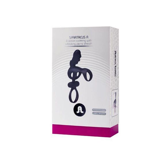 Насадка на член з вібрацією Adrien Lastic Spartacus R, з кільцем для мошонки | Зображення 5