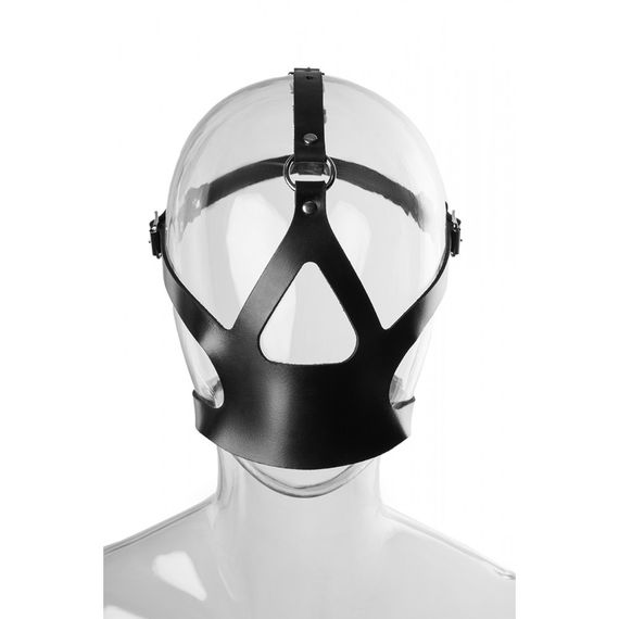 Маска для голови із закритим ротом Candy hero SC1, шкіряна, чорна | Зображення 5