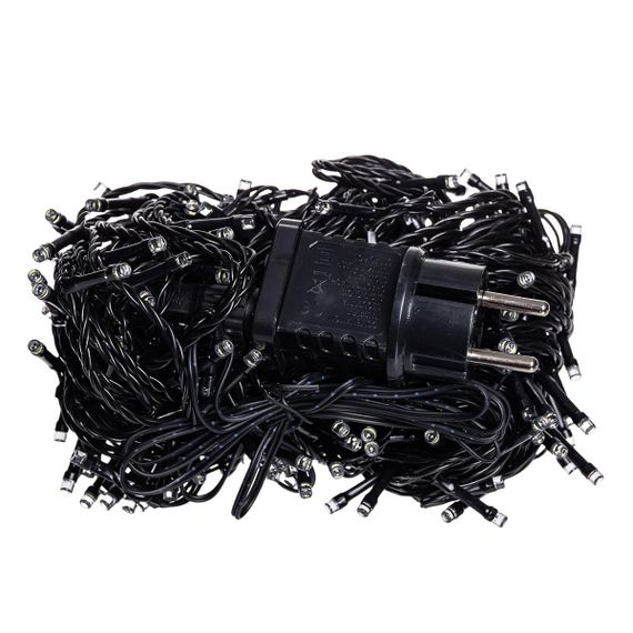 Гирлянда Нить уличная 30 (м) 300 LED черный провод Белый CF300L30MBW