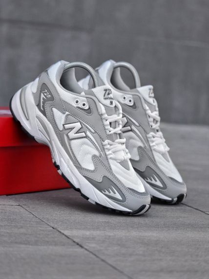 Кросівки New Balance весна-літо матеріал замш/шкіра/текстиль колір світло-сірий, білий | Зображення 5