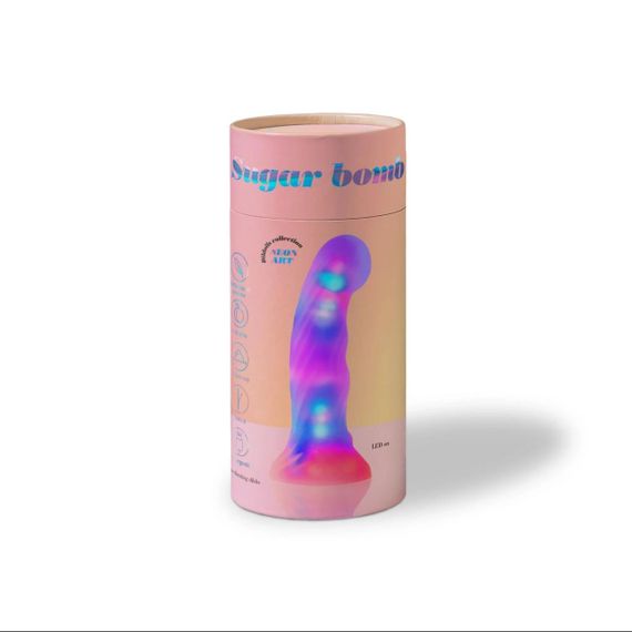 Светящийся дилдо Love To Love - SUGAR BOMB, 39 режимов подсветки, гнется, перезаряжаемый Sex Aura | Зображення 3