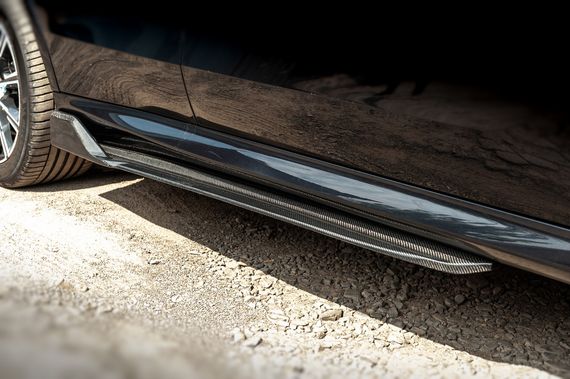 Накладки на пороги Carbon V3 (Натуральный карбон) для BMW X5 G05 2019- гг