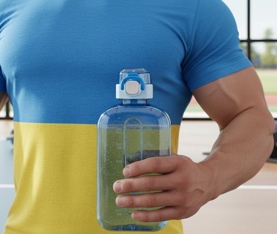 Спортивна пляшка для води SPORT (750 мл) — BPA-free пластик, блакитна | Зображення 7