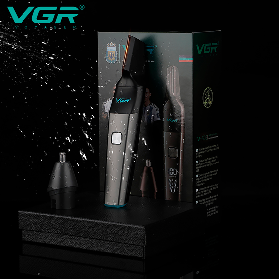 Тример акумуляторний для носа вух і окантовки VGR V-603, водонепроникний | Зображення 7
