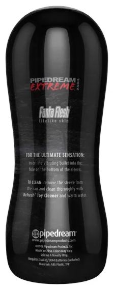 Мастурбатор-рот у чорній колбі Pipedream PDX Elite з вібрацією, тілесний sexstyle | Зображення 3