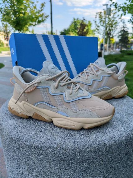 Кросівки Adidas Ozweego замшеві бежеві | Зображення 5