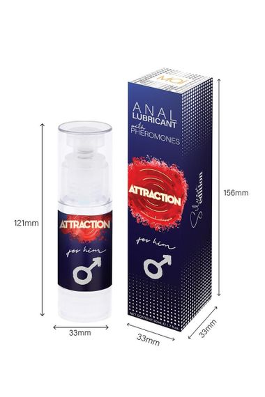 Анальний лубрикант з феромонами ANAL LUBRICANT WITH PHEROMONES ATTRACTION FOR HIM 50 ML Sex Aura | Зображення 2